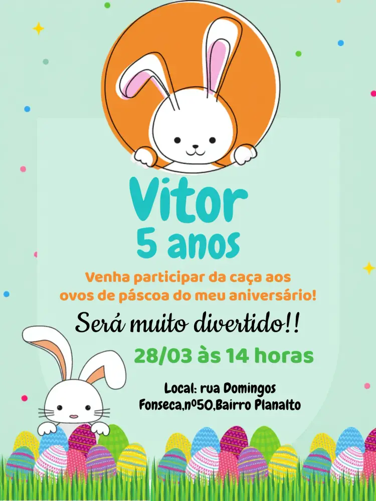 Convite Páscoa Caça