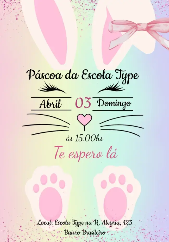 Convite Páscoa Cenoura