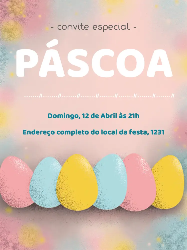 Convite Páscoa Chocolate