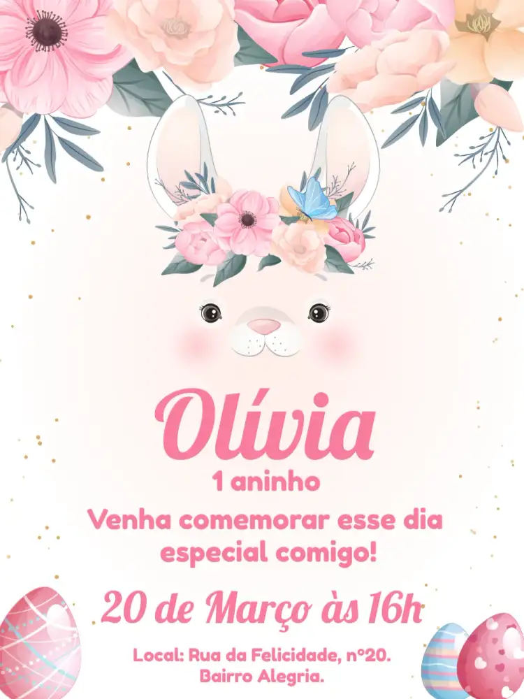 Convite Páscoa Cinza – tema Datas Comemorativas minimalista, moderno, infantil, pastel, elegante, divertido