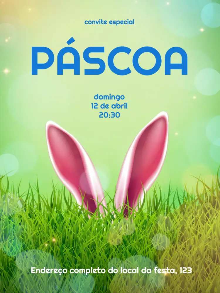 Convite Páscoa Coelho