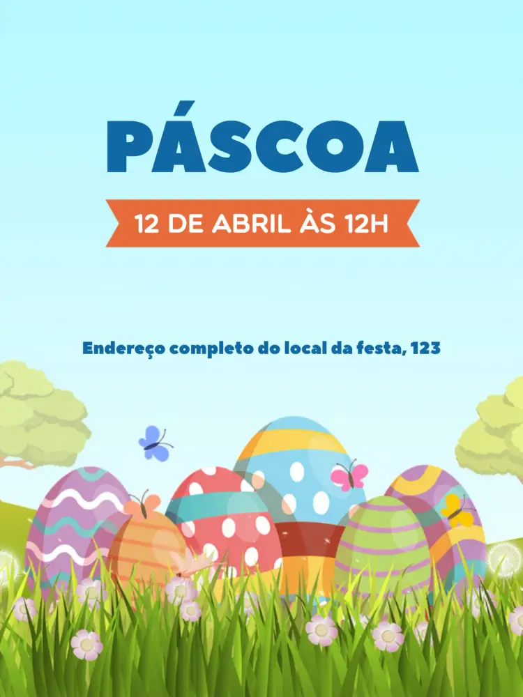 Convite Páscoa Marrom