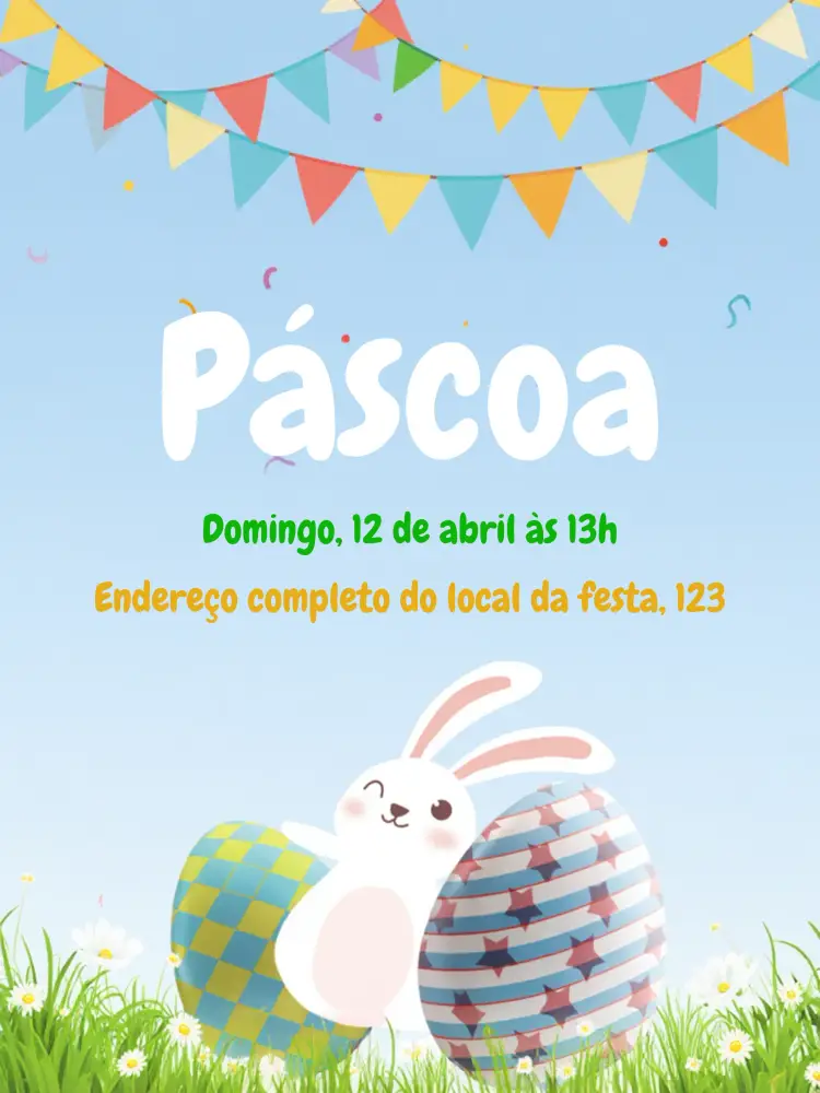 Convite Páscoa Marrom