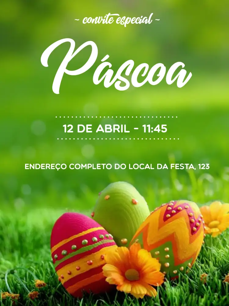 Convite Páscoa Ovos