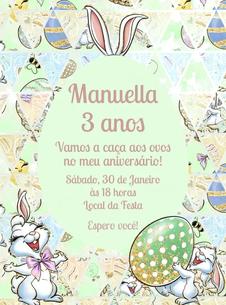Convite Páscoa Ovos