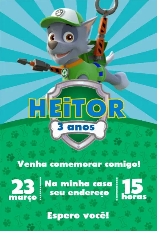 Convite Patrulha canina 10