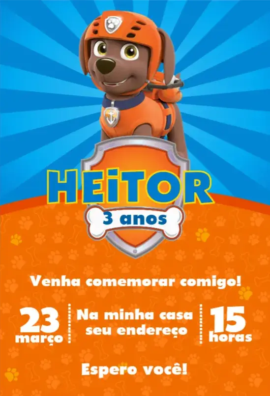 Convite Patrulha canina 11
