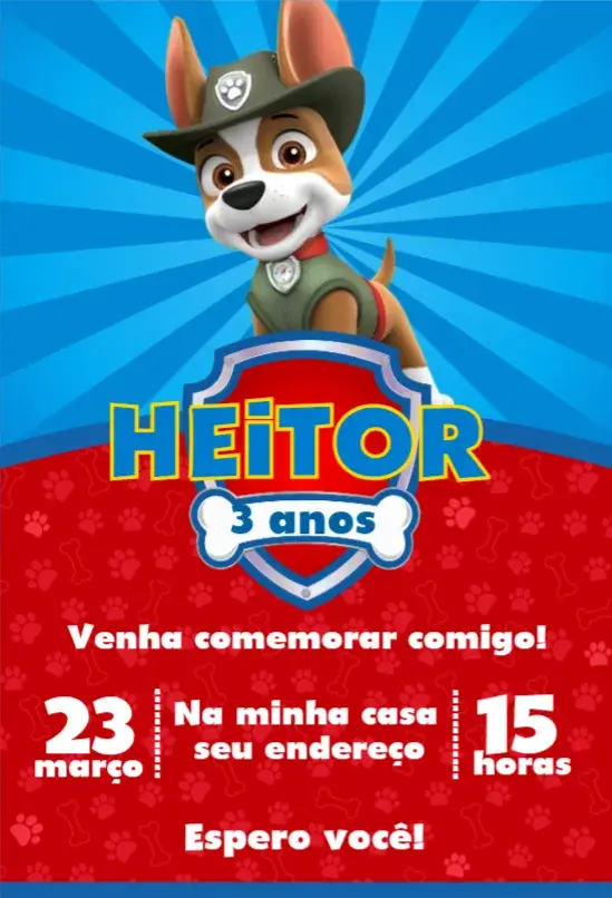 Convite Patrulha canina 12