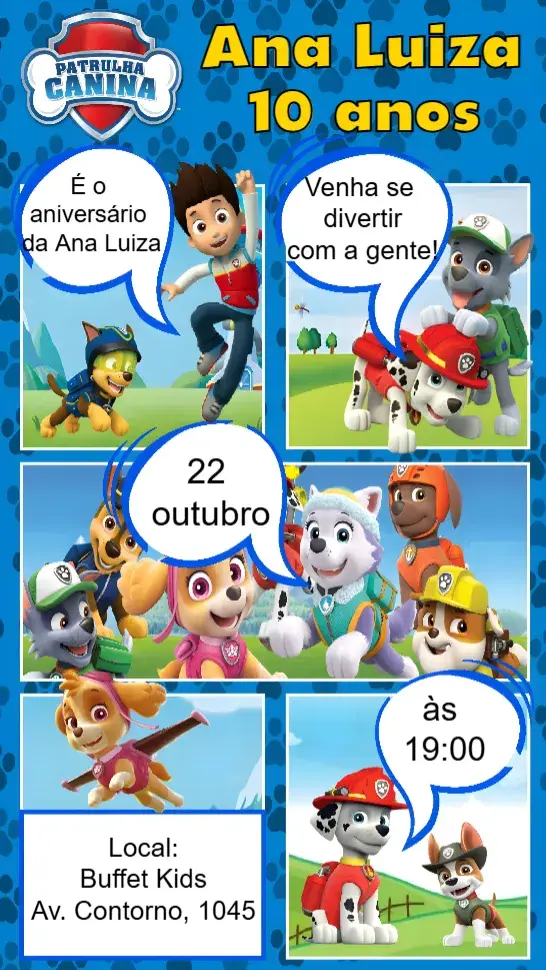 Convite Patrulha Canina