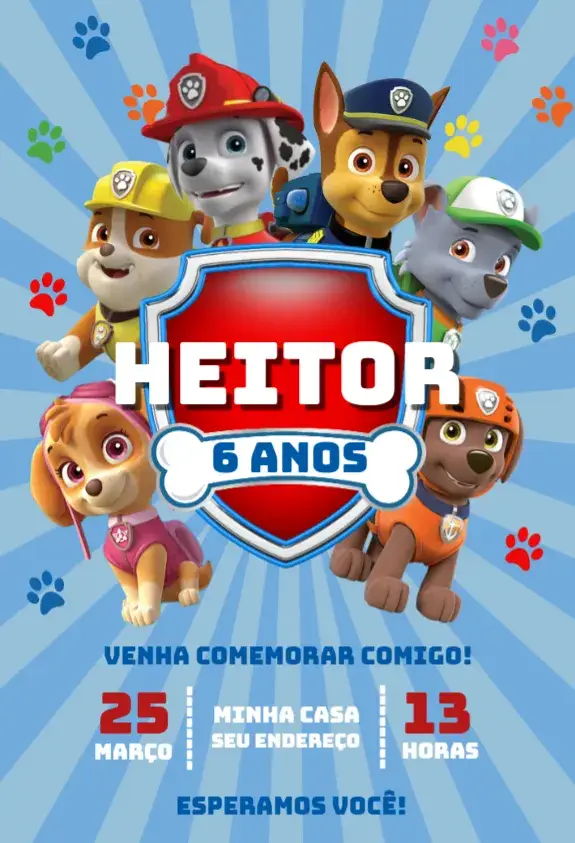 Convite Patrulha Canina 2