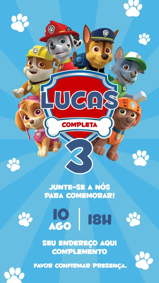 Convite Patrulha Canina