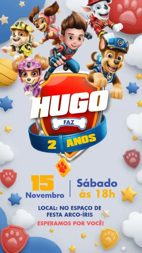 Convite Patrulha canina