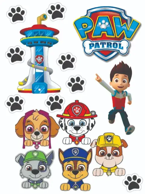 Invitation Paw Patrol – Cake topper theme colorful, fun, themed, childlike, lively