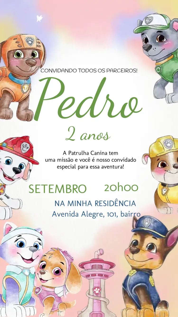 Convite Patrulha Canina