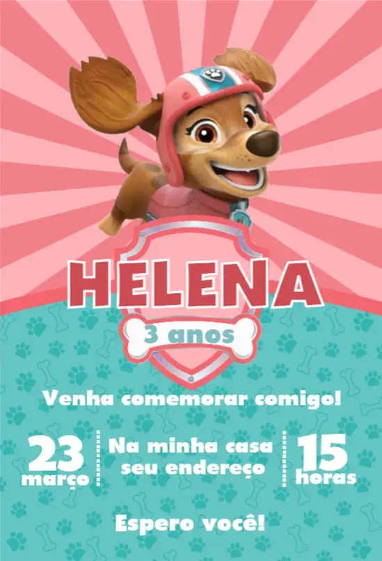 Convite Patrulha Canina 8