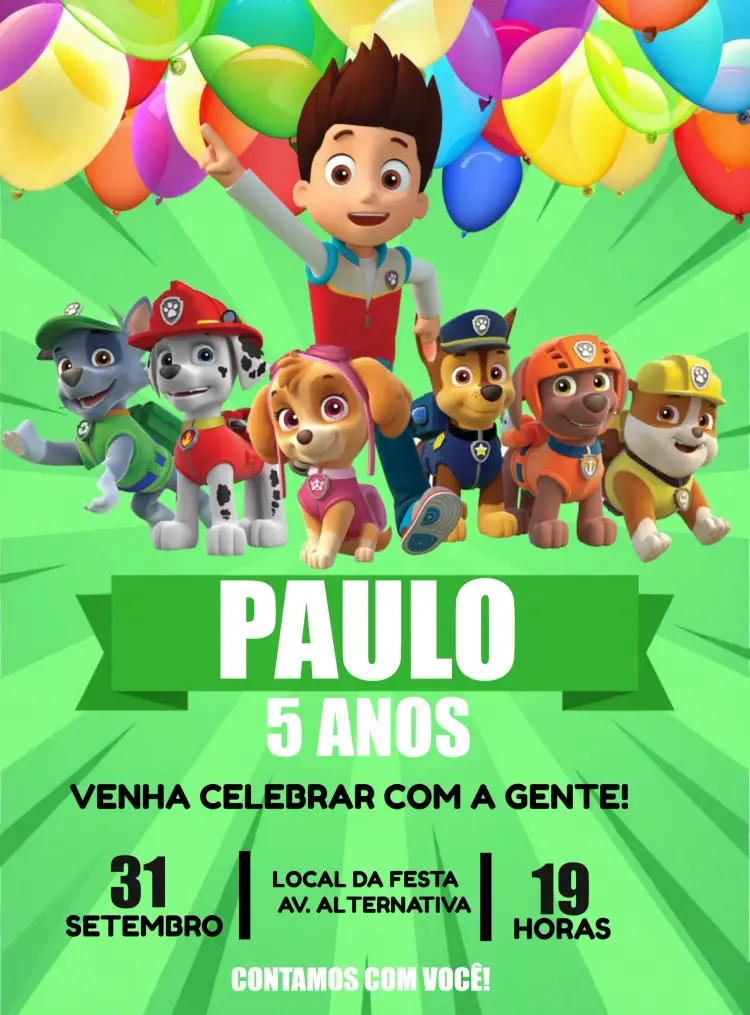 Convite Patrulha Canina