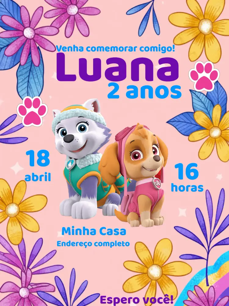Convite Patrulha Canina Online