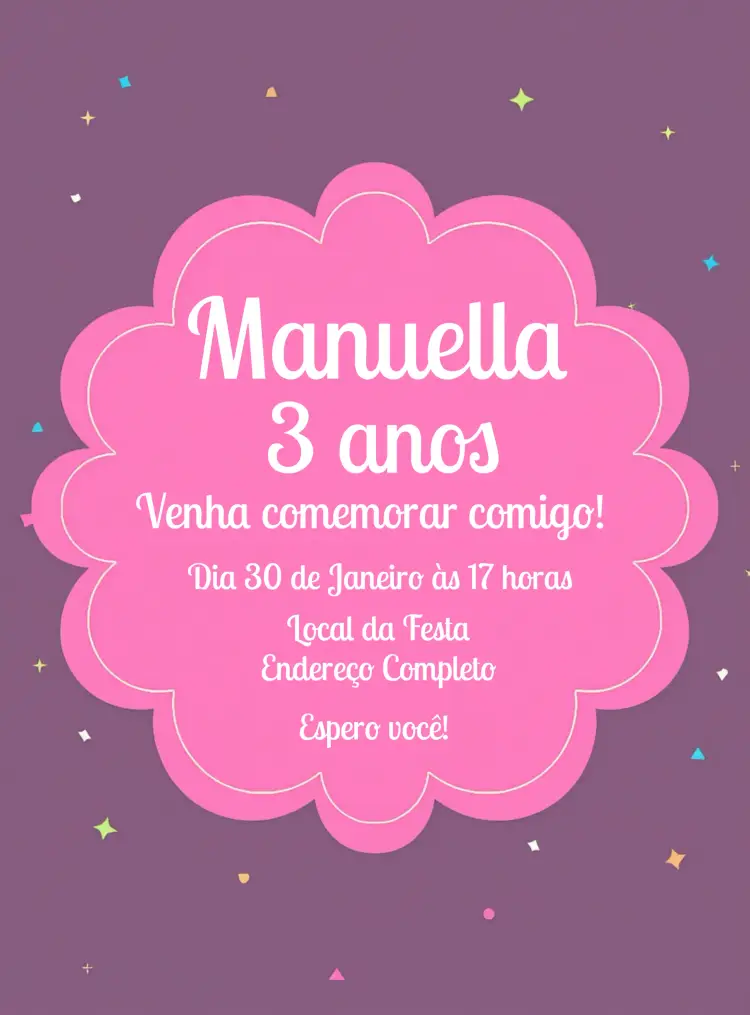 Convite Patrulha Canina Rosa
