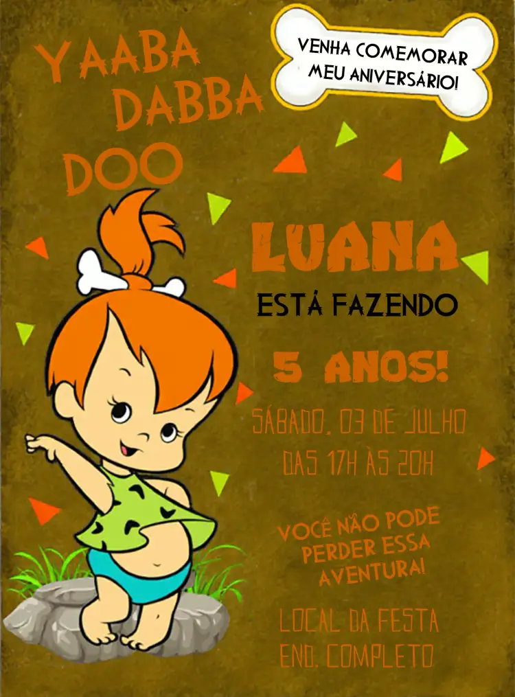 Convite Pedrita Laranja