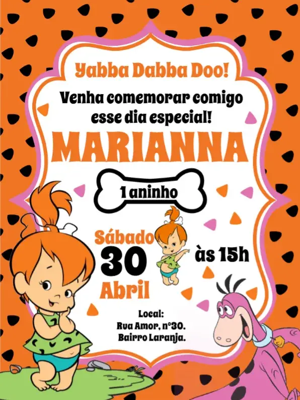 Convite Pedrita Rosa
