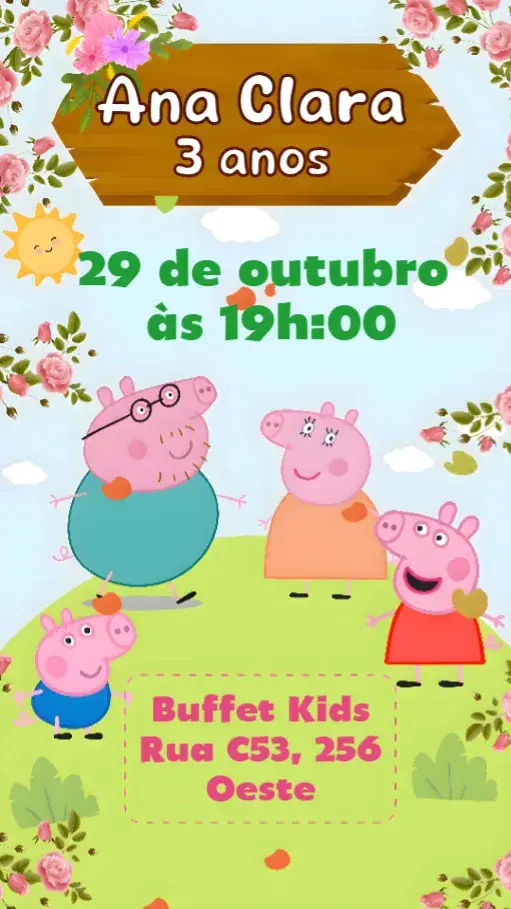 Convite Pepa Pig