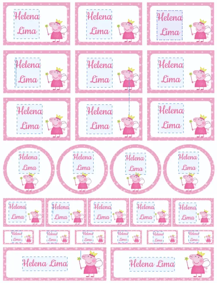 Convite Peppa Pig – tema Cartão colorido, divertido, infantil, cartoon, temático, brincalhão