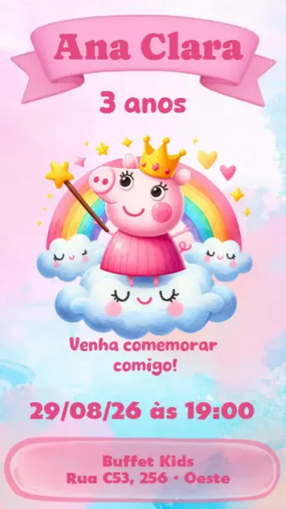 Peppa Pig invitation
