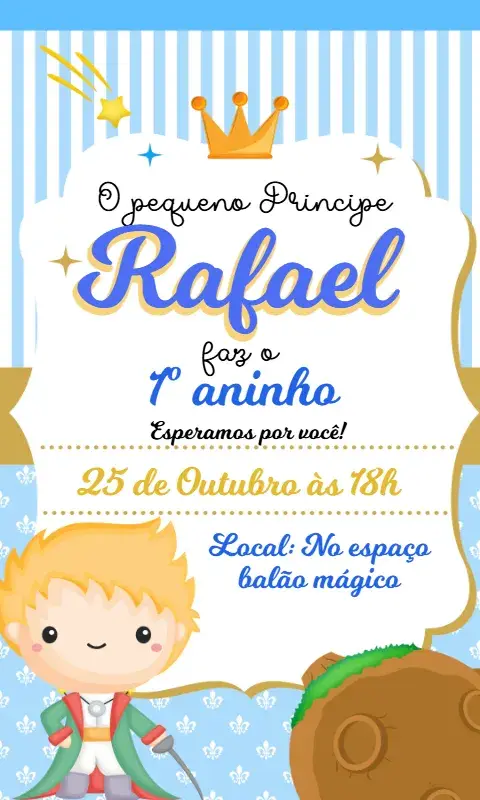 Convite Pequeno Príncipe