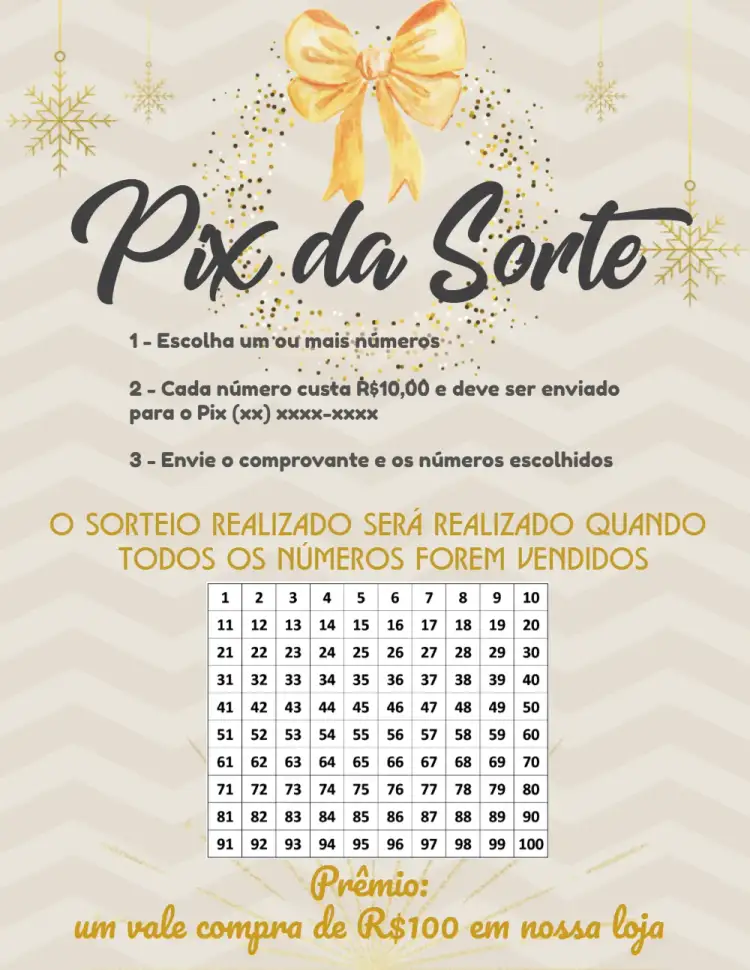 Convite Pix Da Sorte De Ano Novo Natal – tema Cartelas festivo, colorido, moderno, vibrante, brilhante, contemporâneo