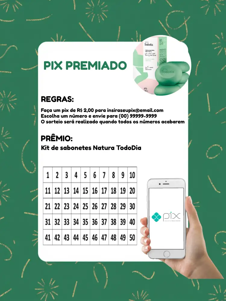 Convite Pix Premiado Verde