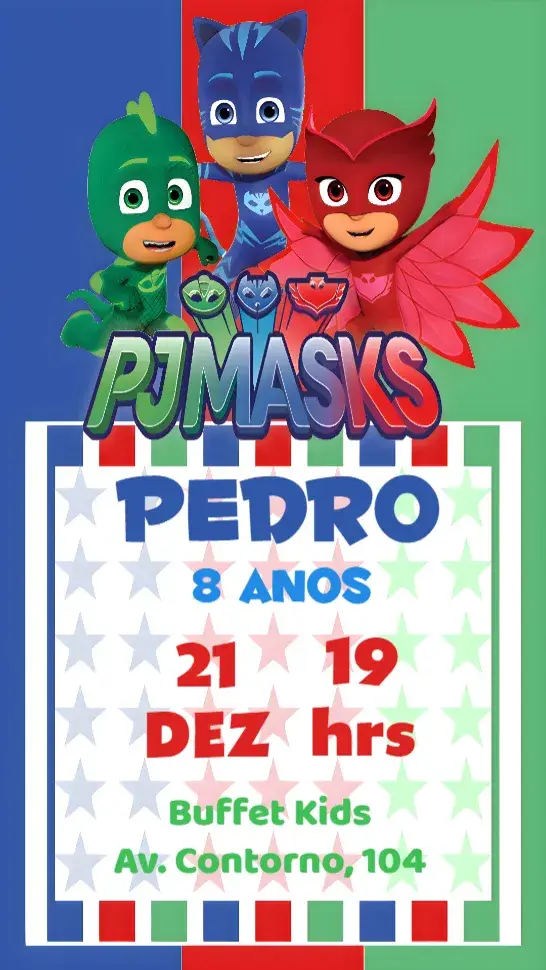 Convite PJ Masks