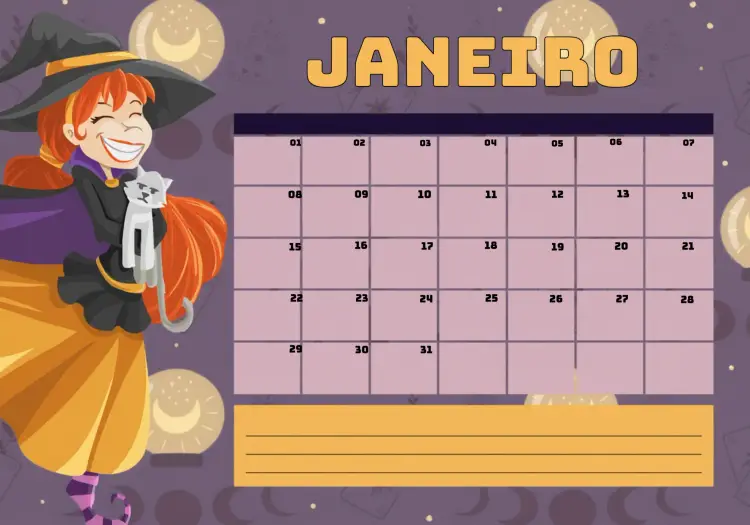 Convite Planner 2024 - Bruxinha Halloween