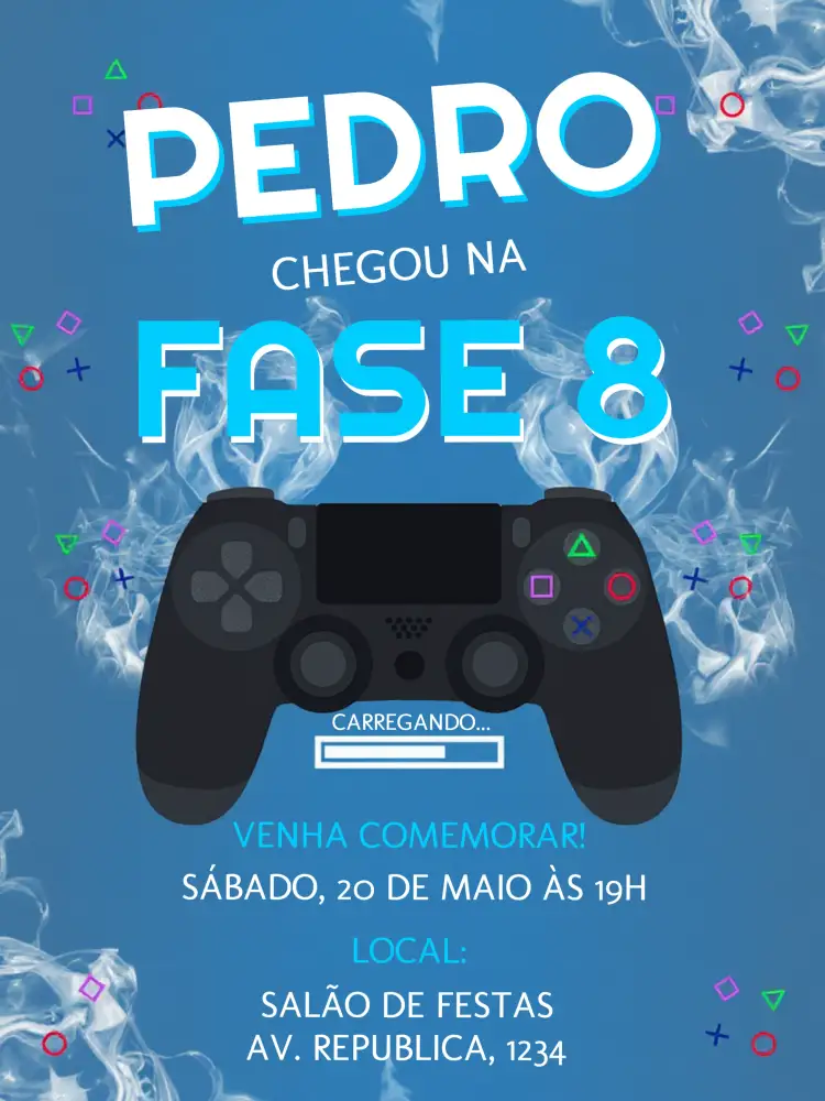 Convite Playstation 4 Preto – tema Mais pesquisados moderno, tecnológico, preto e verde, jogos, futurista