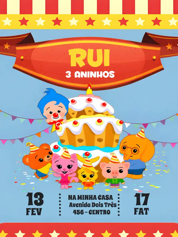 Convite Plim Um Herói Do Coração Animais