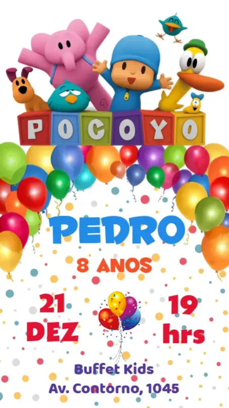 Convite Pocoyo