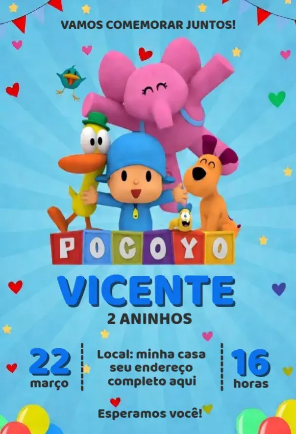 Convite Pocoyo