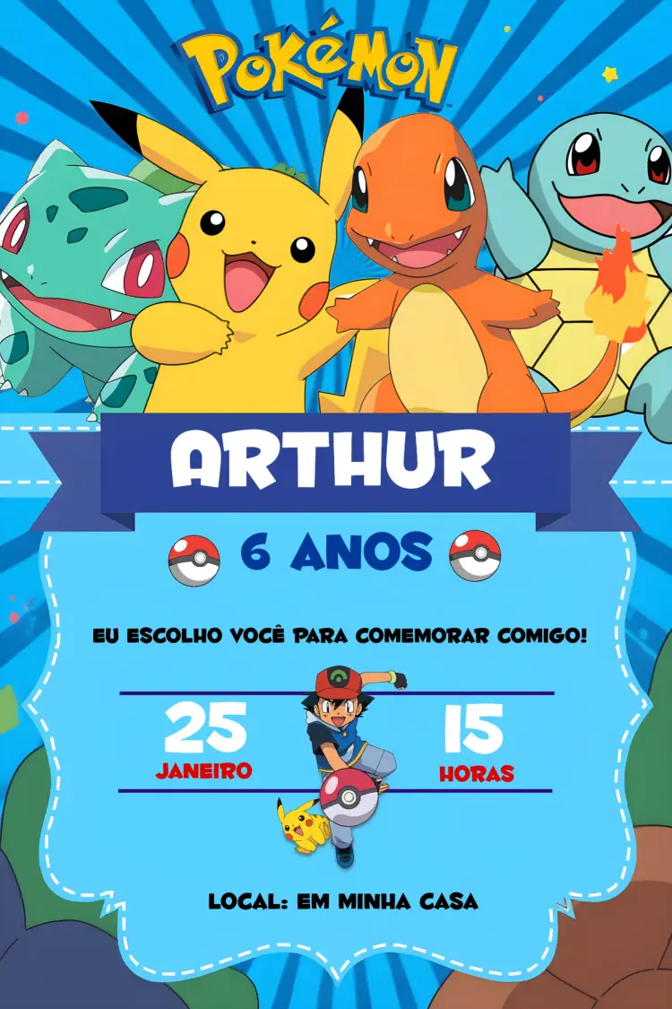 Convite Pokemon