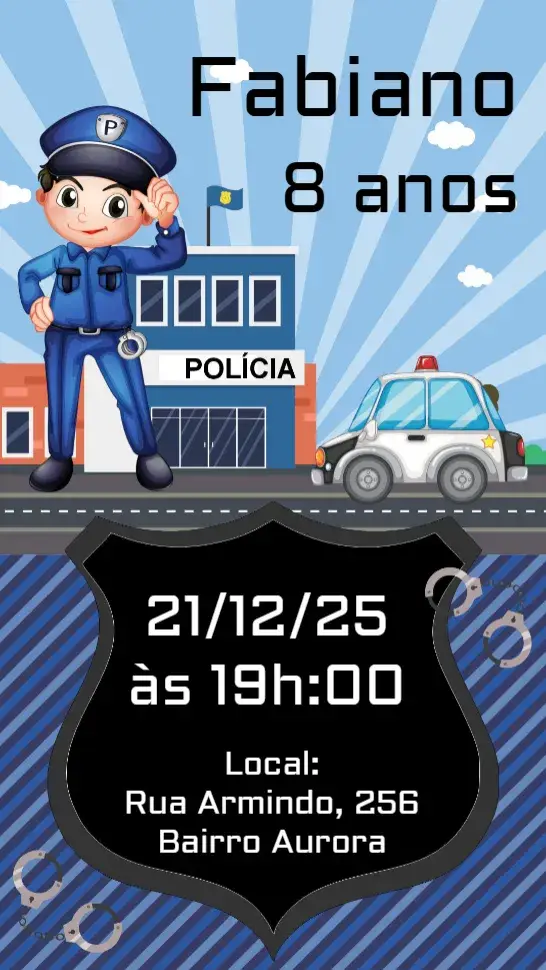 Convite Polícia Menino