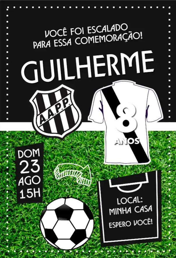 Convite Ponte preta camisa