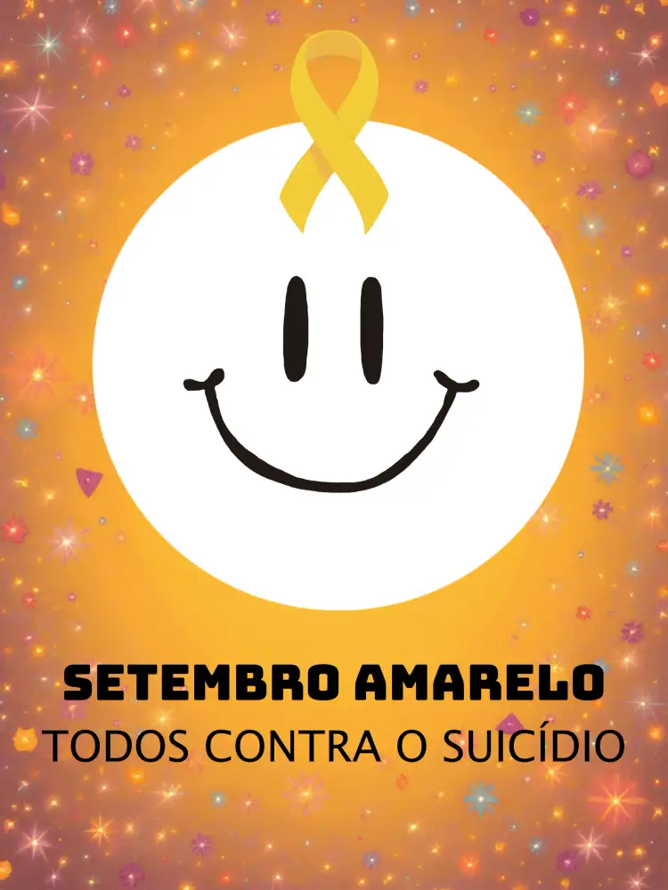 Convite Post De Campanha Setembro Amarelo Branco – tema Mais pesquisados minimalista, moderno, clean, sutil, luminoso