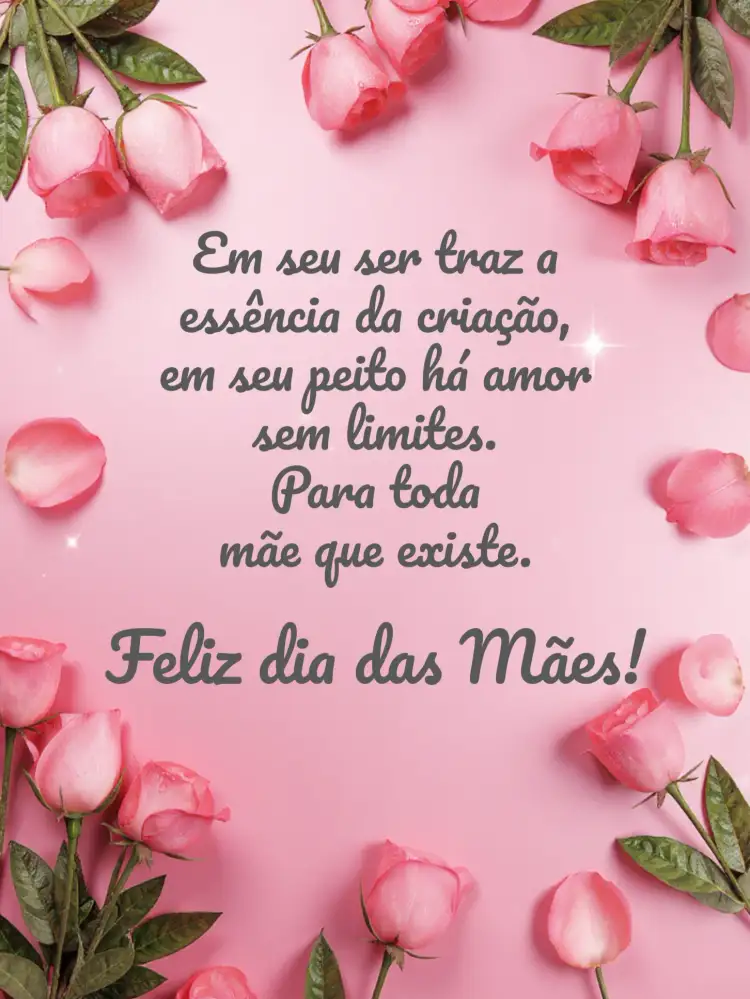 Convite Post Dia Das Mães Cartão – tema Datas Comemorativas rosa, delicado, amoroso, moderno, floral