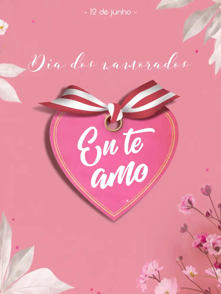 Convite Post Dia Dos Namorados 12 – tema Mais pesquisados floral, romântico, minimalista, suave, moderno