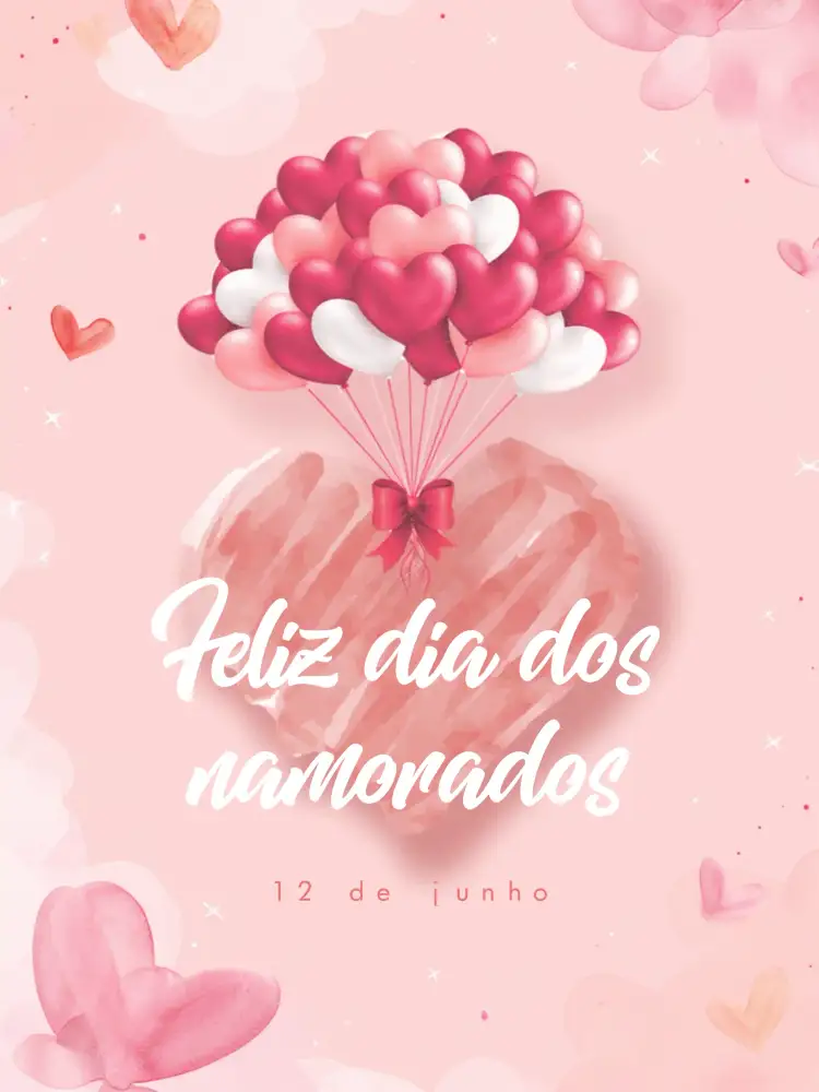 Convite Post Dia Dos Namorados Flor – tema Mais pesquisados floral, romântico, minimalista, moderno, suave, elegante