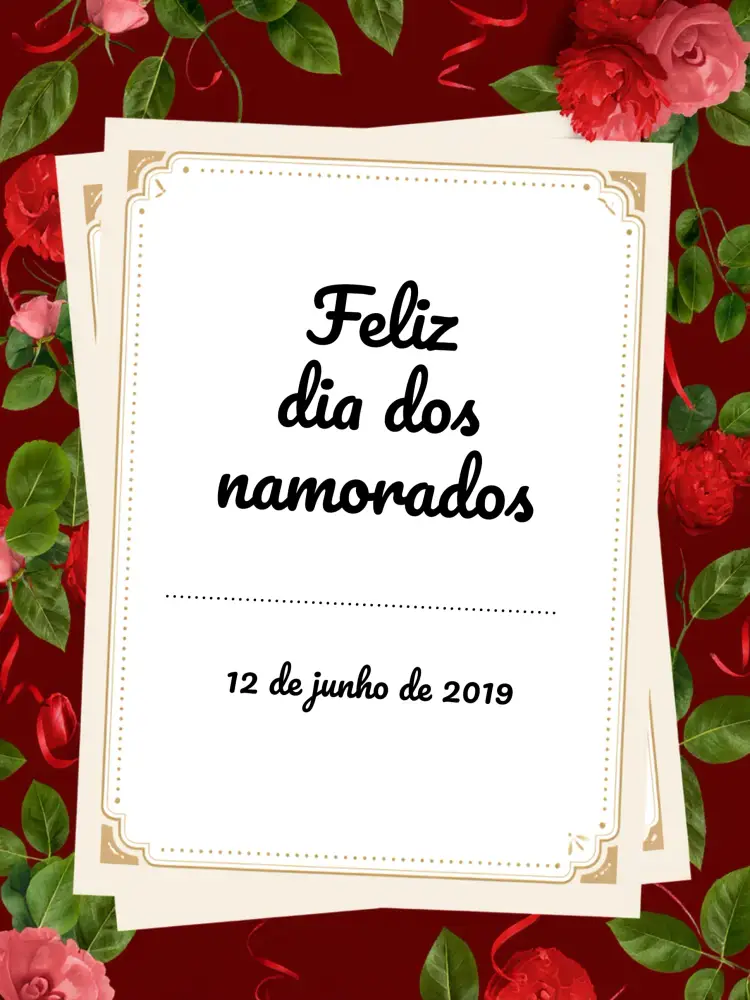 Convite Post Dia Dos Namorados Romântico