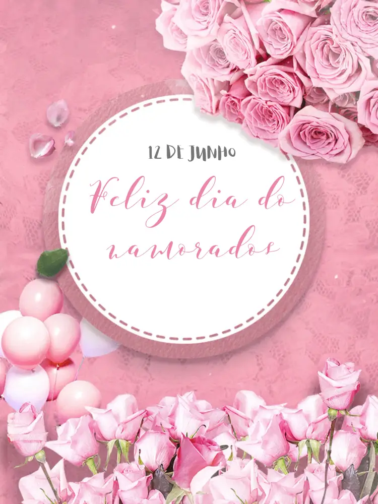 Convite Post Dia Dos Namorados Rosa