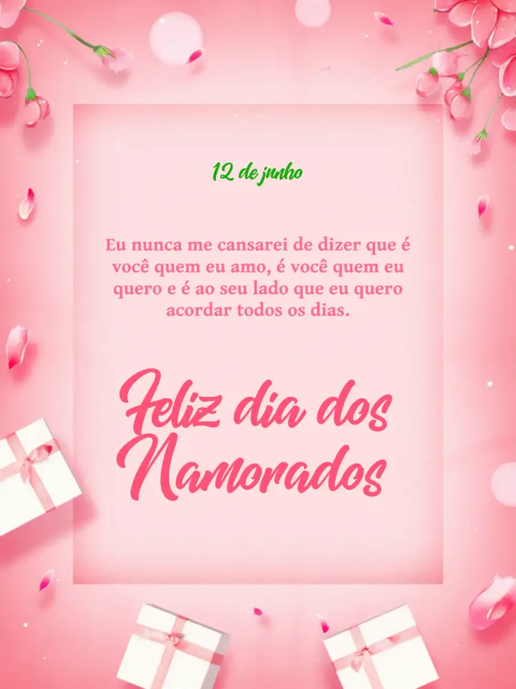 Convite Post Dia Dos Namorados Rosa