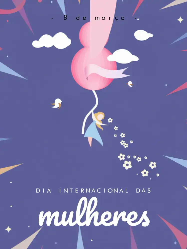 Convite Post Dia Internacional Da Mulher 8 – tema Mais pesquisados floral, rosa, moderno, elegante, feminino, delicado