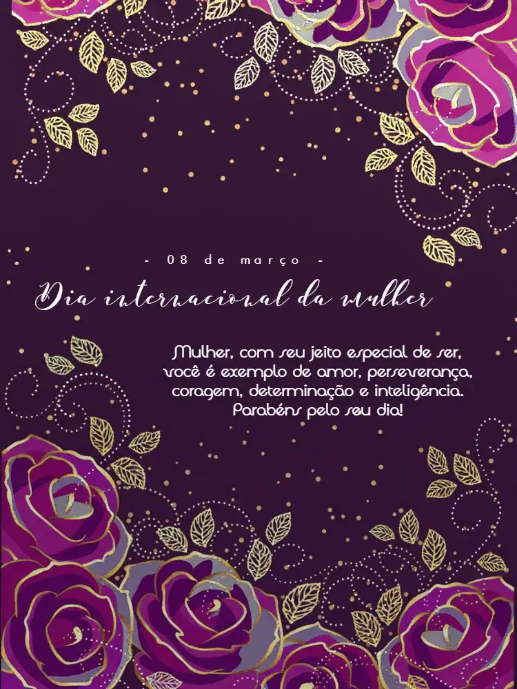 Post Dia Internacional Da Mulher Felicitações