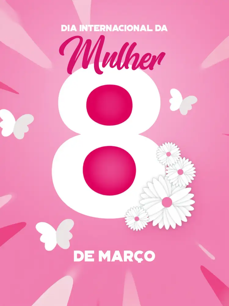Convite Post Dia Internacional Da Mulher Flores – tema Mais pesquisados floral, elegante, colorido, minimalista, romântico