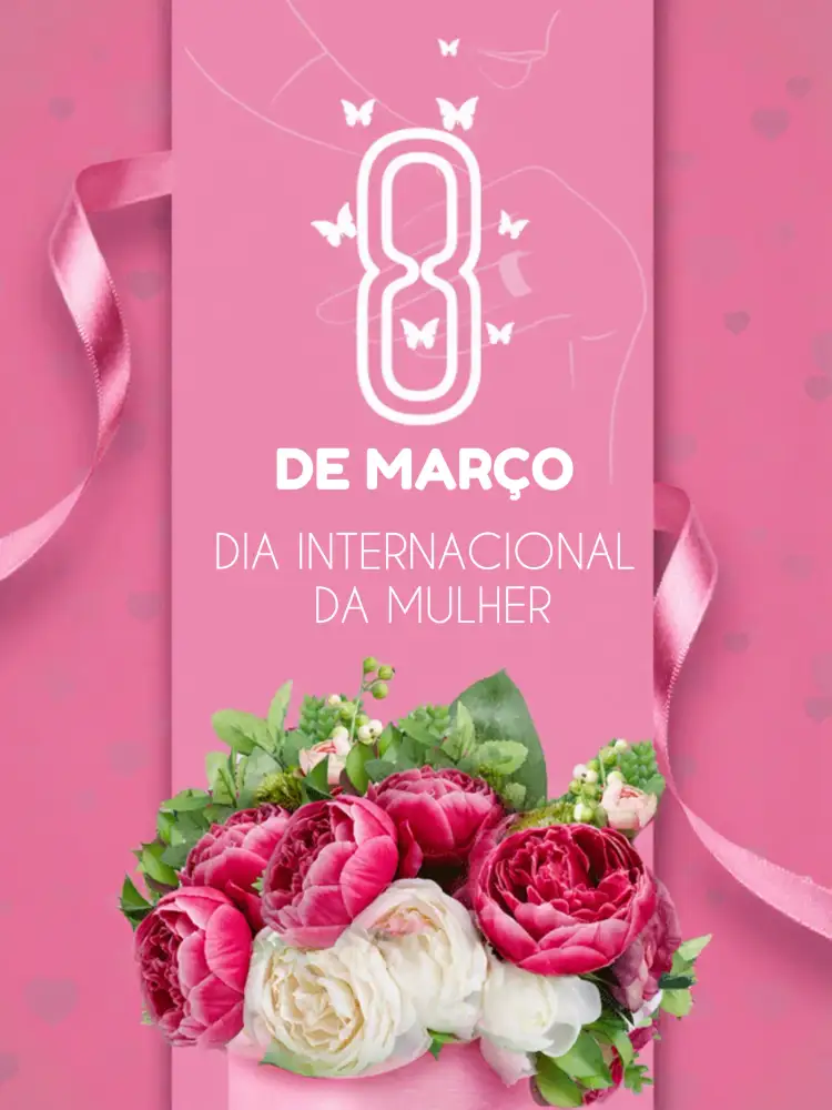 Convite Post Dia Internacional Da Mulher Trabalhadora – tema Mais pesquisados floral, moderno, feminino, rosa, minimalista